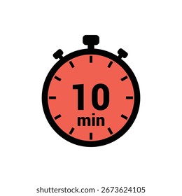 min 10 time icon vector design illustration background