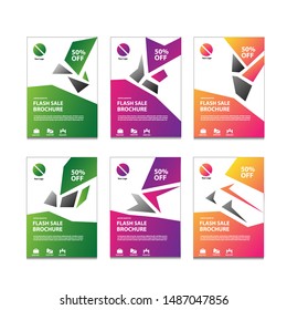 Minamlis Modern Flyer Template. Flash Sale Brochure.  Flash Sale Banner. Modern Cover design. color gradation