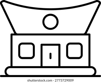 Minangkabau House Icon Vector Element line icon design vector icons
