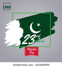 Minar e Pakistan 23 March 1940 - Creative and Beautiful background with patriotic glow. - Illustration