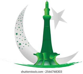 Minare Pakistan 23 march 14 August resolution day independence day design png royality free download illustration 