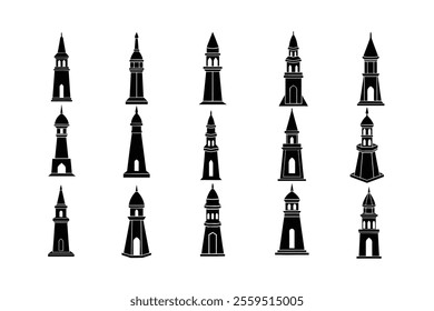 minaret bundle vector illustration for Eid and Ramadan 