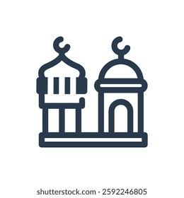 Minaret for Eid Mubarak Vector Icon