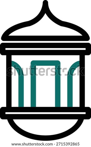 Minaret icon representing call to prayer Ramadan