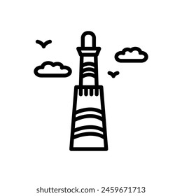 Minaret Of Jam  icon in vector. Logotype
