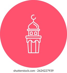 Design de ícone de vetor de Linha Minaret