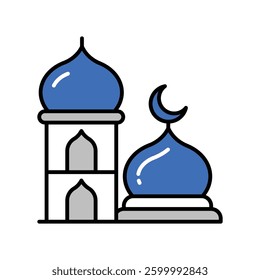 Minaret vector filled outline icon. EPS 10 file