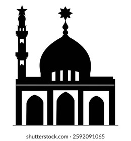 Minarets and Domes Eid Silhouettes in Islamic Art.