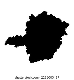 Minas Gerais Map, state of Brazil. Vector Illustration.