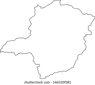 Minas Gerais State Map in Brasilien