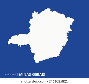 Mapa del estado de Minas Gerais. Unidad federativa de Brasil. Mapa de Vector para cualquier necesidad.	
