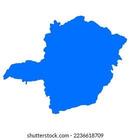 Minas Gerais State Map Vector illustration on a white background. Demographics concept in blue color.