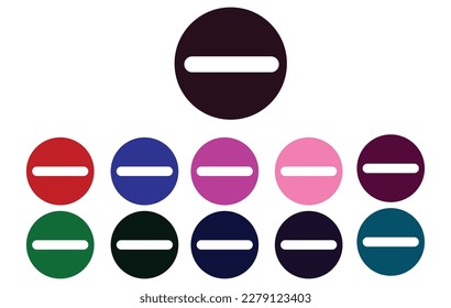 minas  vector, cancel, wrong and reject set . Vector illustration

