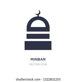 minbar icon on white background. Simple element illustration from Religion concept. minbar sign icon symbol design.