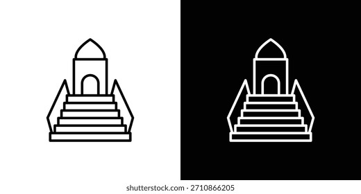 Iconos de Minbar. iconos de vector de dibujo de línea