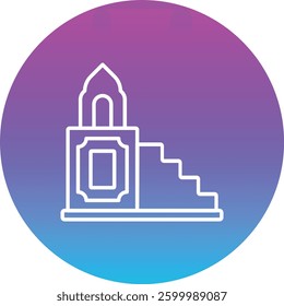Minbar vector icon. Can be used for printing, mobile and web applications.