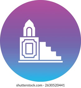 Icono de Vector de Minbar. Se puede utilizar para aplicaciones de impresión, móviles y de Web.