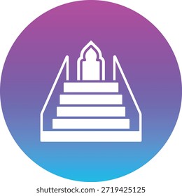 Icono de Vector de Minbar. Se puede utilizar para aplicaciones de impresión, móviles y de Web.