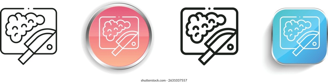 mince icon. Thin Linear, Regular and Button Style Design Isolated On White Background