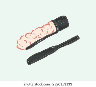 Minced meat and black meat ball maker in vector illustration