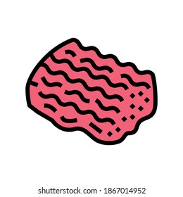 minced meat color icon vector. minced meat sign. isolated symbol illustration