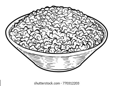 Minced meat illustration, drawing, engraving, ink, line art, vector