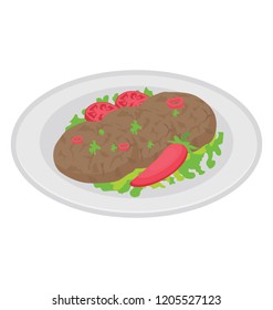 
Minced meat kebabs with spices 
