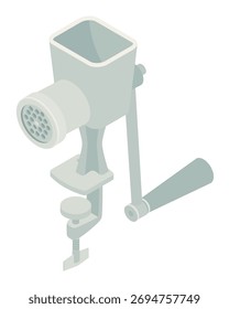 Mincer - hand drawn isometric vector illustration.
