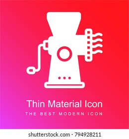 Mincer red and pink gradient material white icon minimal design