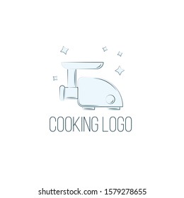 Mincer vector icon. Kitchen logo design template element.