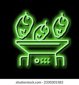 mincing machine chicken meat factory neon light sign vector. mincing machine chicken meat factory illustration