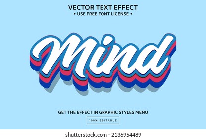 Mind 3D editable text effect template