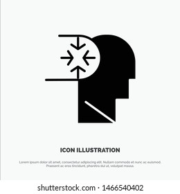 Mind, Autism, Disorder, Head solid Glyph Icon vector. Vector Icon Template background