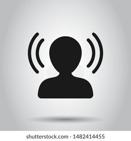 Mind awareness icon in flat style. Idea human vector illustration on isolated background. Customer brain business concept.
