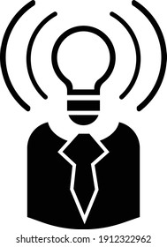 Mind awareness icon in flat style. Idea human vector illustration on isolated background. Customer brain business concept.