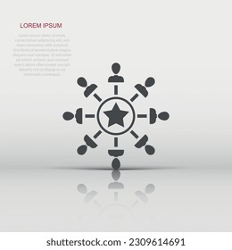 Mind awareness icon in flat style. Idea human vector illustration on white isolated background. Customer brain business concept.