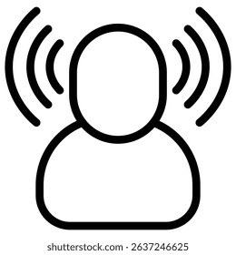 mind awarness icon Simple thin line stroke