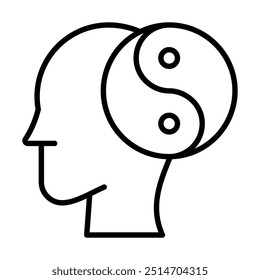 Mind Balance icon line vector illustration