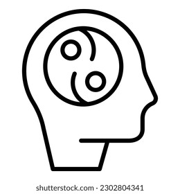 Mind balance icon outline vector. Mental emotion. Training eq