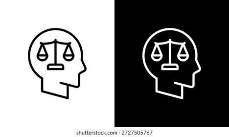 Diseño de conjunto de iconos blancos de Mind Balance