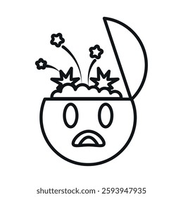 Mind Blown Brain explosion shocked expression icon reaction