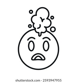 Mind blown shocked explosion and surprise icon