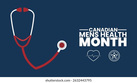 Mind and Body, Canadian Men's Health Month background template. 