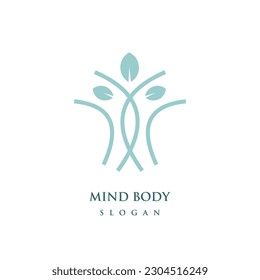 MIND BODY icon logo vector design