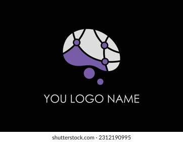 mind brain logo think symbol vector eps 10 