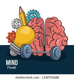 Mind and brain power concept