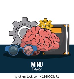 Mind and brain power concept