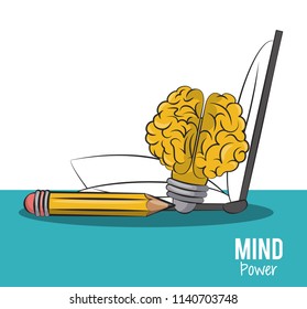 Mind and brain power concept