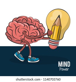 Mind and brain power concept