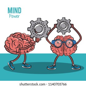 Mind and brain power concept